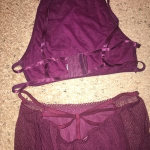 High Waist Lace Strappy bralette Sheer set